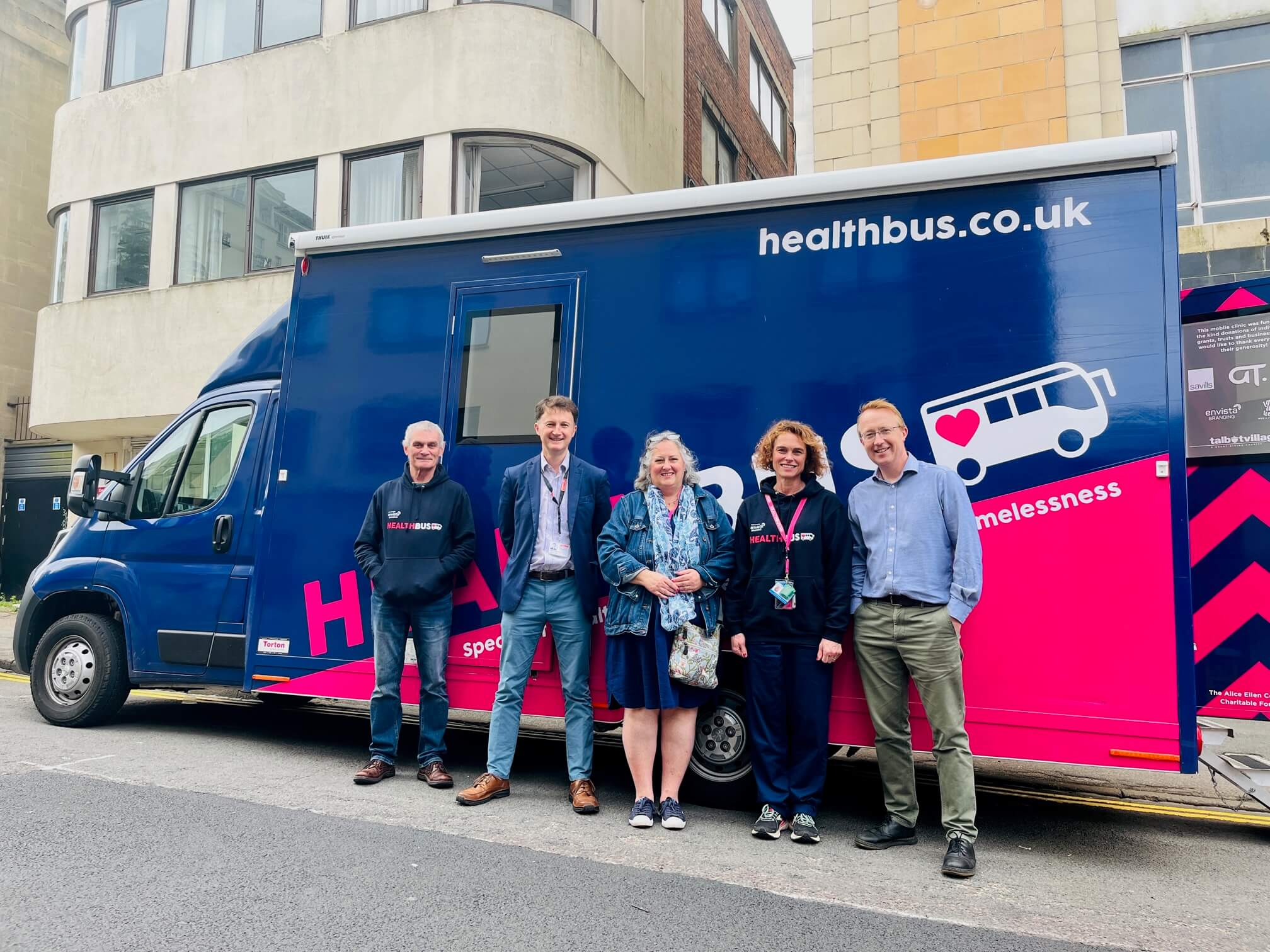 HealthBus team standing in front of HealthBus