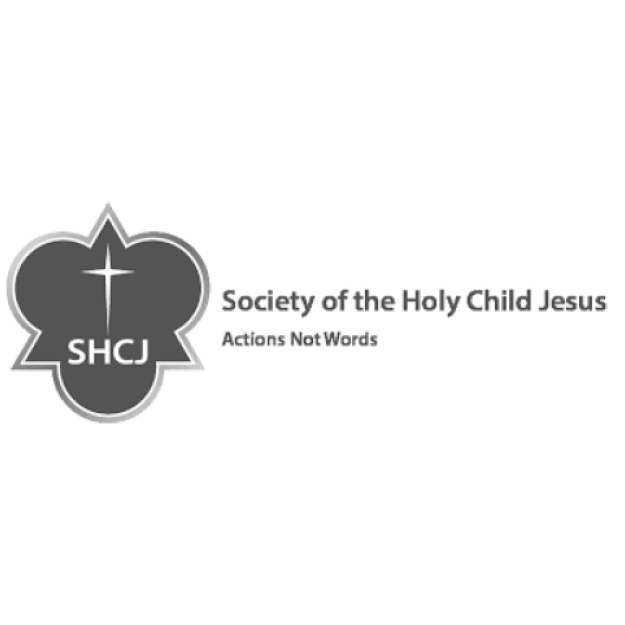 Society of the Holy Child Jesus logo in black and white